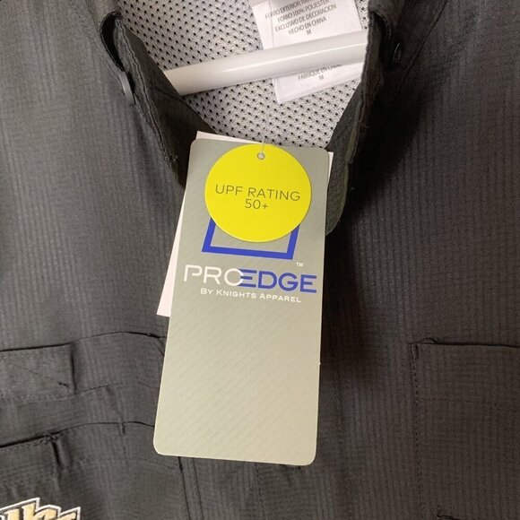 Pro Edge Central Florida Knights Men's Medium Black Button UPF 50+  Shirt NWT - Picture 6 of 10